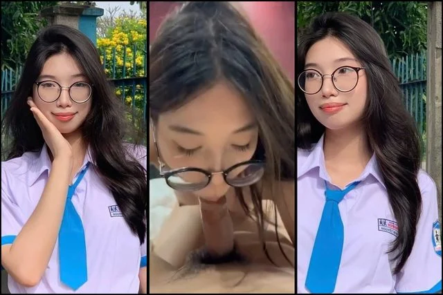 [Hot] Hoàng Thanh Vy Hxinh Hùng Vương non tơ kính cận lộ full clip địt nhau dâm dục với anh trai mưa